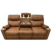 Milton 8307-SOFA Brown High Performance Manual Rocking Sofa w/ Drop Down Tray
