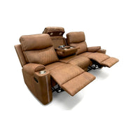 Milton 8307-SOFA Brown High Performance Manual Rocking Sofa w/ Drop Down Tray