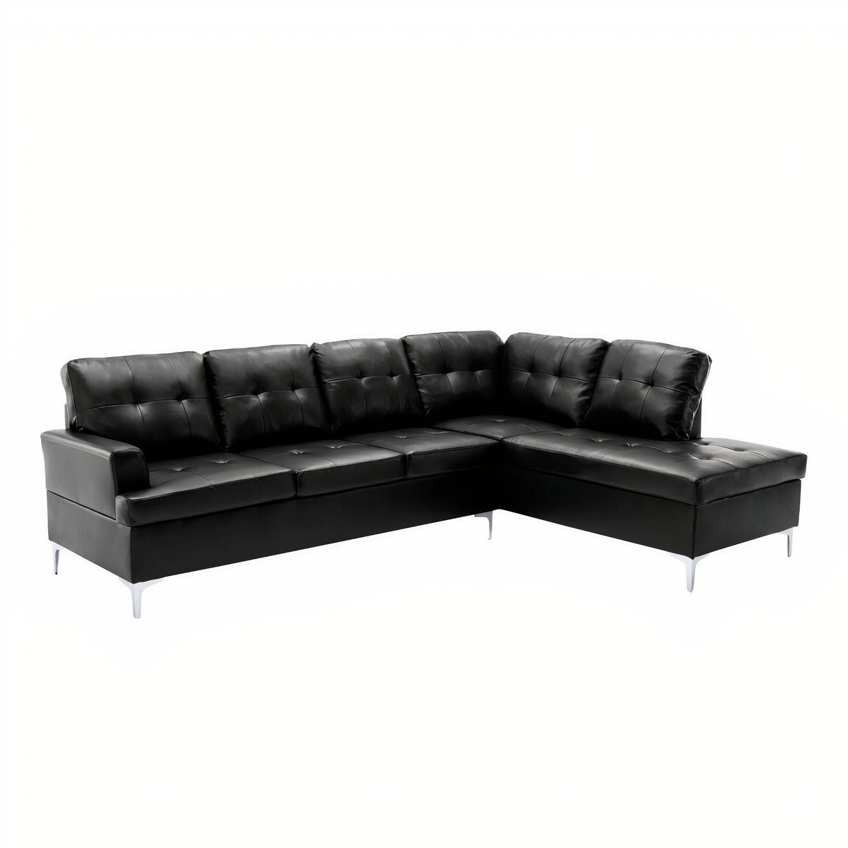 Homelegance 8378BLK Barrington Black Sectional ( 2 Boxes )