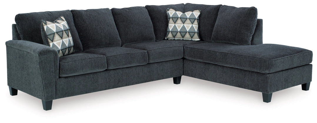Abinger 83905S2 Abinger Smoke Sectional w/ RAF Chaise ( NO SLEEPER )