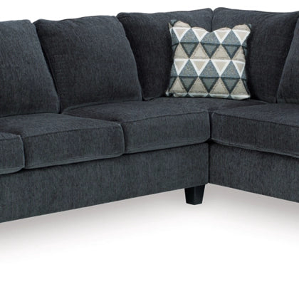 Abinger 83905S2 Abinger Smoke Sectional w/ RAF Chaise ( NO SLEEPER )