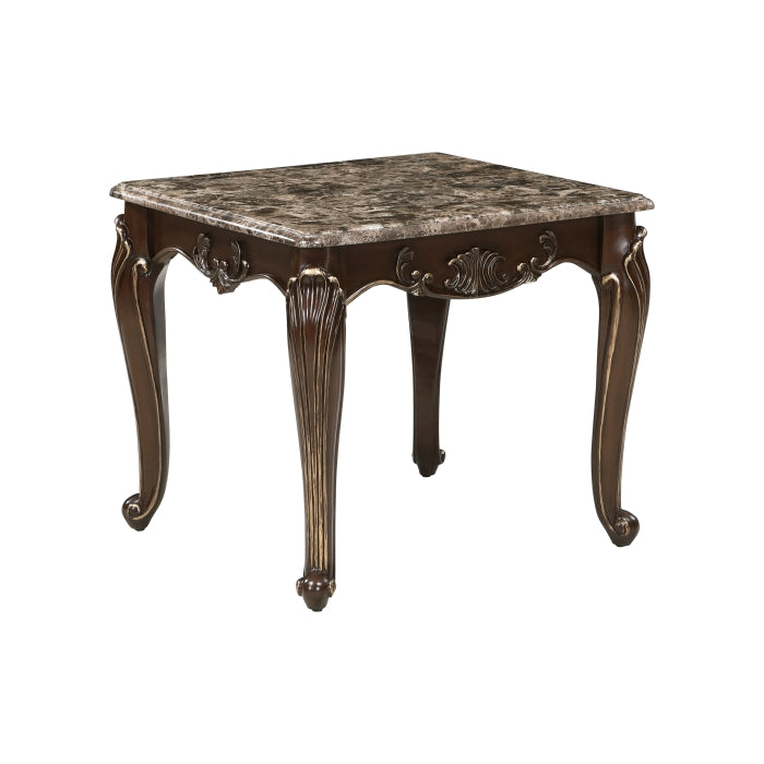 Homelegance 8570-04 Balthasar Genuine Marble End Table