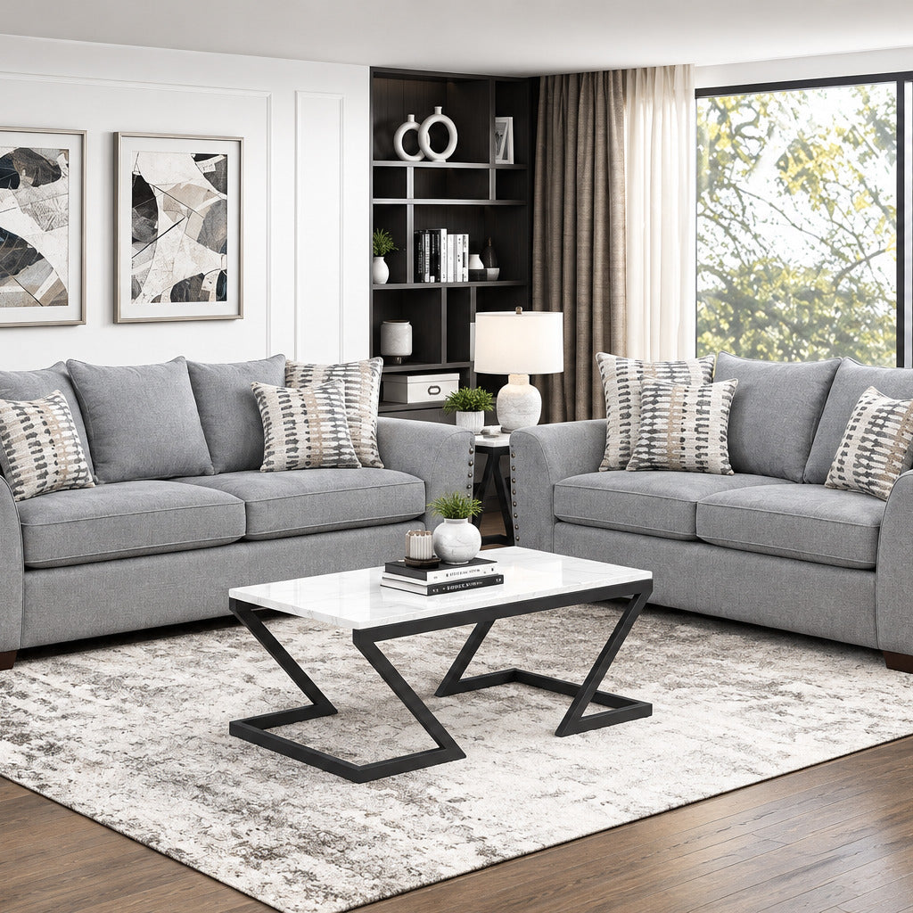 Homelegance 8579GY 2/3 Silverthorne Grey Sofa Loveseat Set