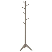 Coaster 900632 Devlin 6 Hook Freestanding Wood Coat Rack Hat Hanger Grey