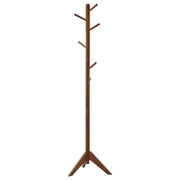 Coaster 900633 Devlin 6 Hook Freestanding Wood Coat Rack Hat Hanger Walnut