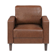 Homelegance 9203CHC-1 Malcolm Chocolate Faux Leather Accent Chair