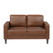 Homelegance 9203CHC-2 Malcolm Chocolate Faux Leather Loveseat