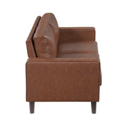 Homelegance 9203CHC-2 Malcolm Chocolate Faux Leather Loveseat