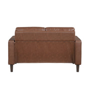 Homelegance 9203CHC-2 Malcolm Chocolate Faux Leather Loveseat