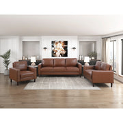 Homelegance 9203CHC-3 Malcolm Chocolate Faux Leather Sofa