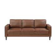 Homelegance 9203CHC-3 Malcolm Chocolate Faux Leather Sofa