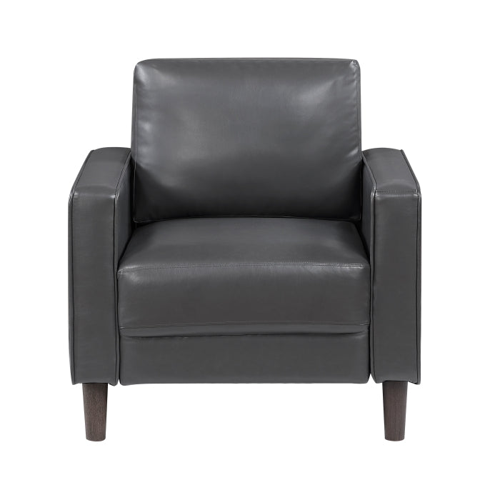 Homelegance 9203DGY-1 Malcolm Dark Grey Faux Leather Accent Chair