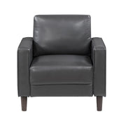 Homelegance 9203DGY-1 Malcolm Dark Grey Faux Leather Accent Chair