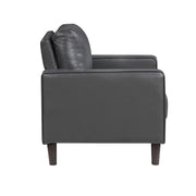 Homelegance 9203DGY-1 Malcolm Dark Grey Faux Leather Accent Chair