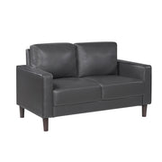 Homelegance 9203DGY-2 Malcolm Dark Grey Leather Loveseat