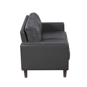 Homelegance 9203DGY-3 / 2 Malcolm Dark Grey Faux Leather Sofa Loveseat Set