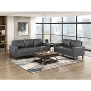 Homelegance 9203DGY-3 Malcolm Dark Grey Faux Leather Sofa