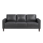 Homelegance 9203DGY-3 Malcolm Dark Grey Faux Leather Sofa