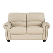 Homelegance 9269CR-2 Foxborough Cream Leather Loveseat Set