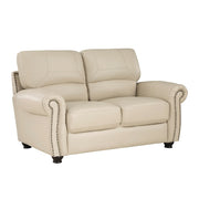 Homelegance 9269CR-2 Foxborough Cream Leather Loveseat Set