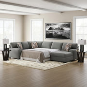 Ashley PC48405S6 Newellen Greystone 3 Piece Sectional Sleeper w/ RHF Chaise