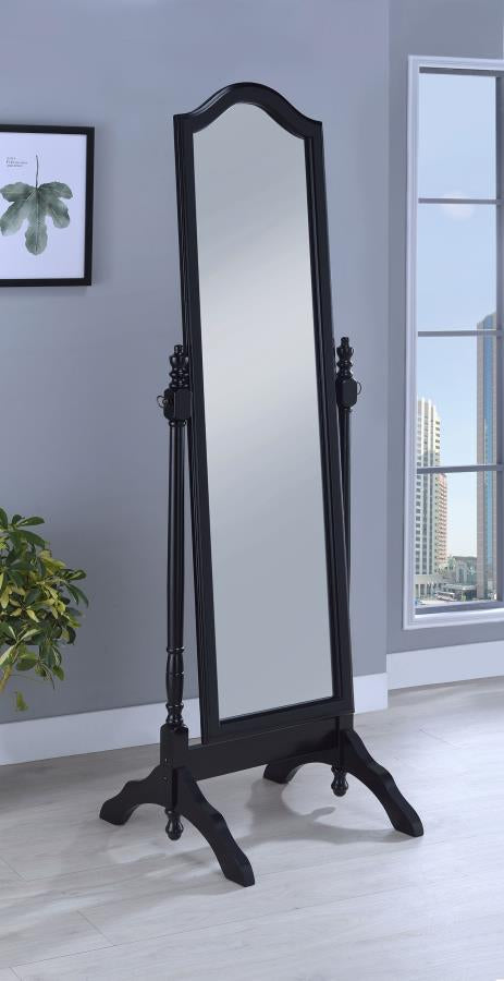 Coaster 950801 Cabot Wood Adjustable Full Length Cheval Mirror Black