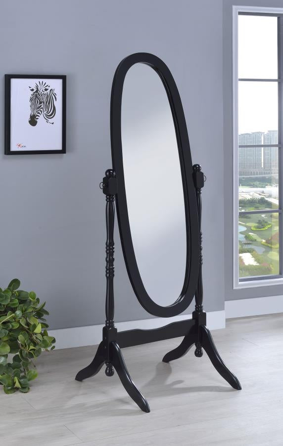 Coaster 950803 Foyet Wood Adjustable Full Length Cheval Mirror Black