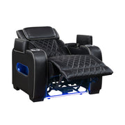 Homelegance 9516BLK-1PWH Fairway Black Power Reclining Chair w/ Power Headrest