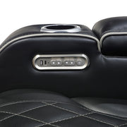 Homelegance 9516BLK-2PWH Fairway Black Power Double Reclining Love Seat with Center Console