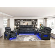 Homelegance 9516BLK-1PWH Fairway Black Power Reclining Chair w/ Power Headrest