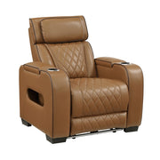 Homelegance 9516BRW-1PWH Fairway Brown Power Reclining Chair w/ Power Headrest