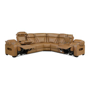 Homelegance 9516BRWS*33L2RCNPWH Fairway Brown 3-Piece Power Reclining Sectional