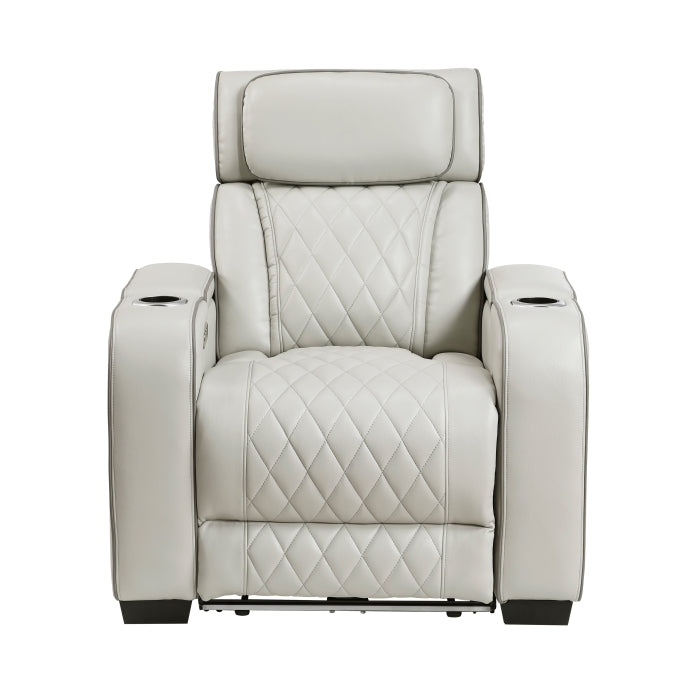 Homelegance 9516TPE-1PWH Fairway Taupe Power Reclining Chair w/ Power Headrest