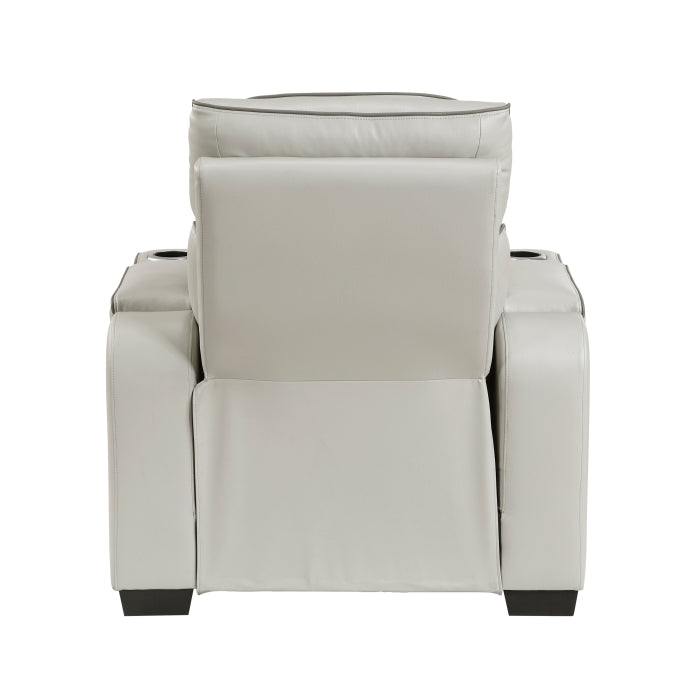Homelegance 9516TPE-1PWH Fairway Taupe Power Reclining Chair w/ Power Headrest
