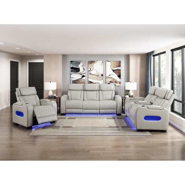 Homelegance 9516TPE-1PWH Fairway Taupe Power Reclining Chair w/ Power Headrest