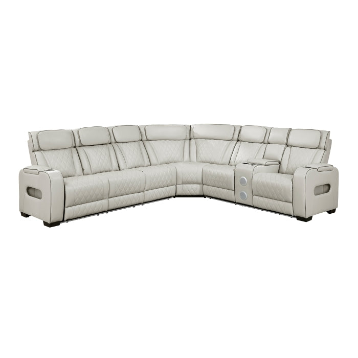 Homelegance 9516TPES*33L2RCNPWH Fairway Taupe 3-Piece Power Reclining Sectional