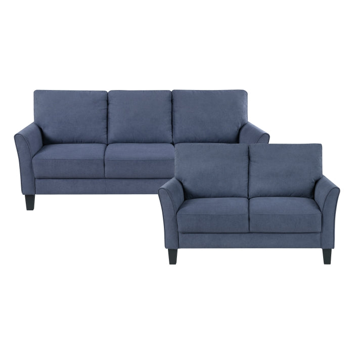 Homelegance 9519BUE Aliana Blue Sofa Love Set
