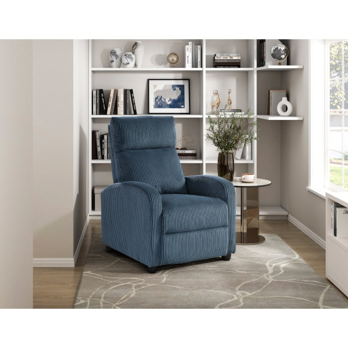 Homelegance 9588MDN-1PB Parsons Midnight Blue Push Back Recliner