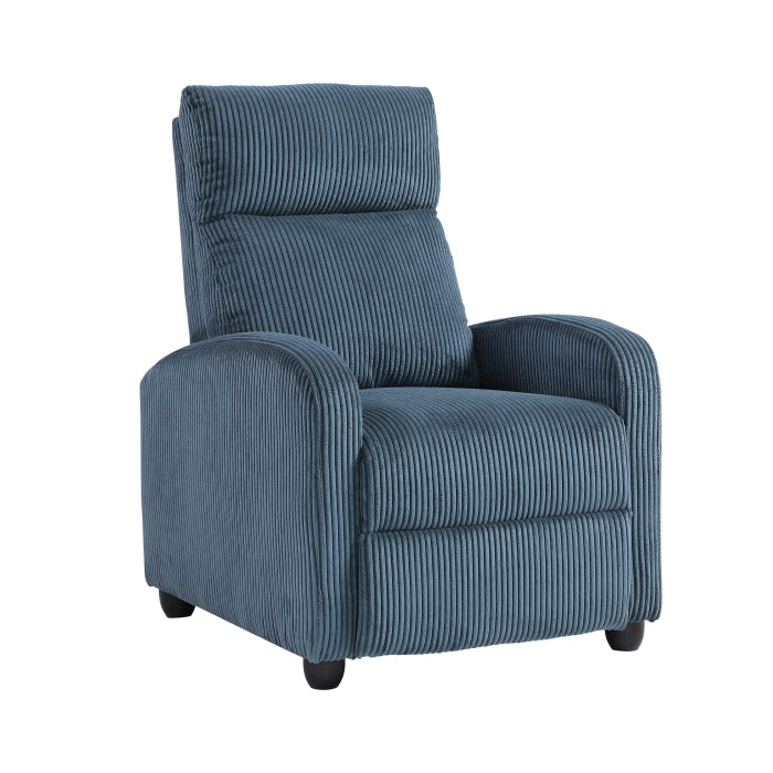 Homelegance 9588MDN-1PB Parsons Midnight Blue Push Back Recliner