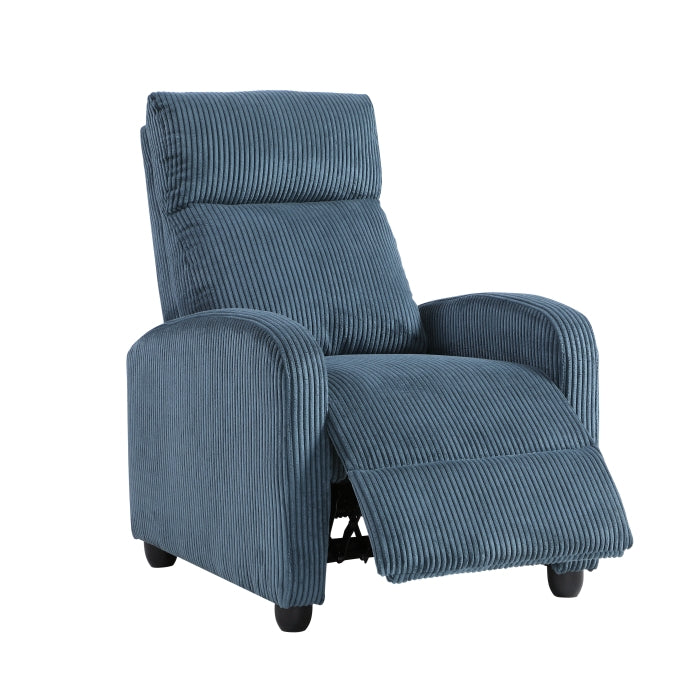 Homelegance 9588MDN-1PB Parsons Midnight Blue Push Back Recliner