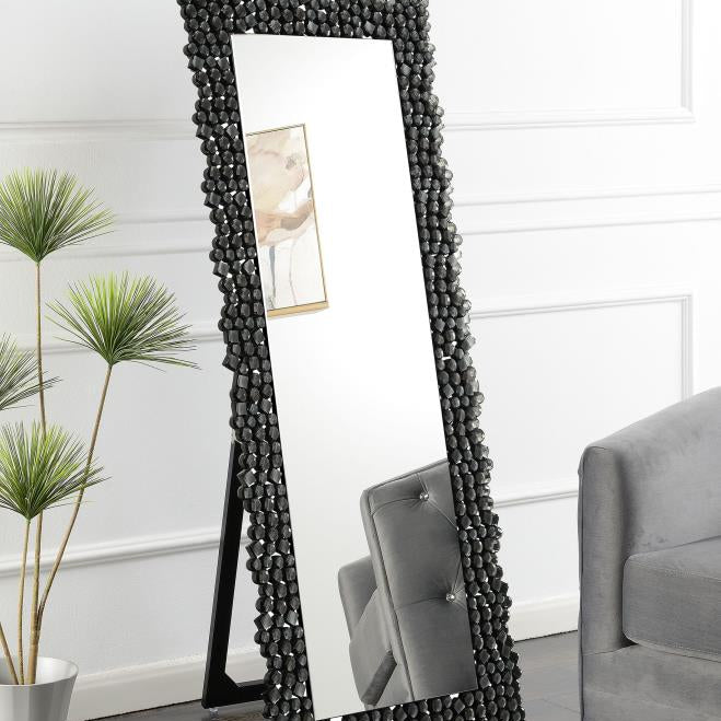 Coaster 961422 Mckay 24 x 63 Inch Acrylic Frame Standing Mirror Smokey Grey