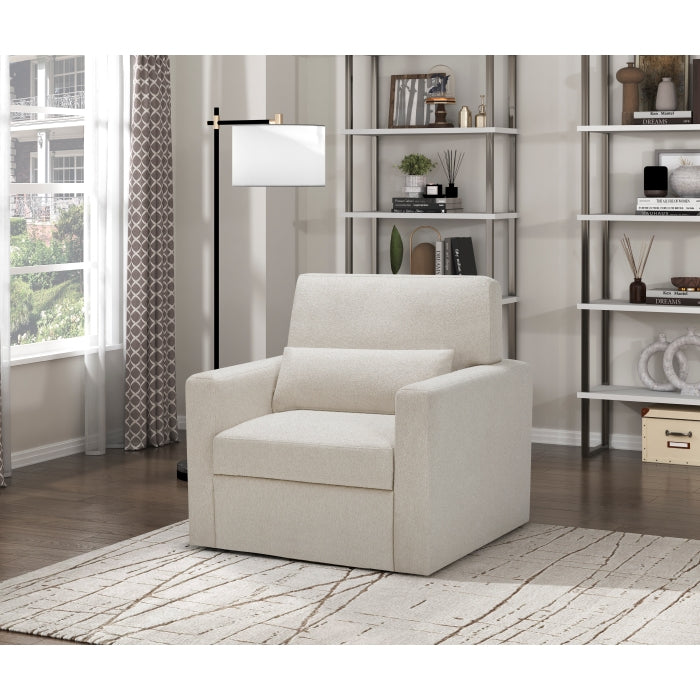 Homelegance 9630BE-1SW Pompano Beige Swivel Chair w/ Pillow