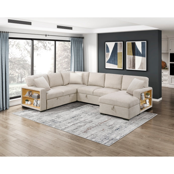 Homelegance 9630BE*42LRC Pompano Beige Sectional with Right Chaise
