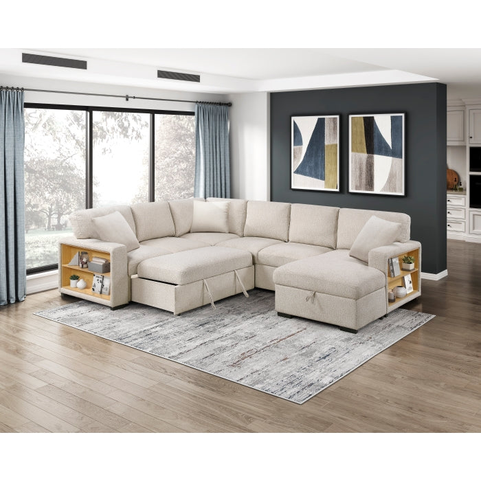 Homelegance 9630BE*42LRC Pompano Beige Sectional with Right Chaise