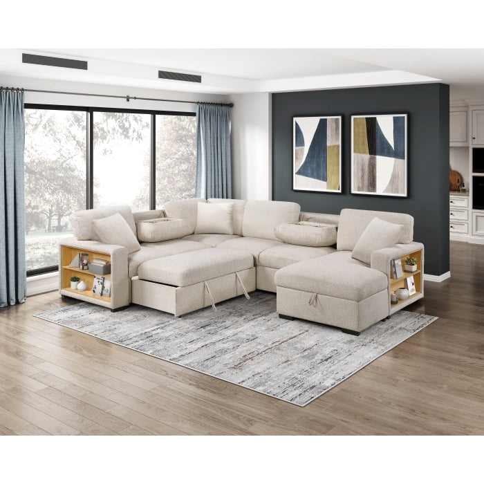 Homelegance 9630BE*42LRC Pompano Beige Sectional with Right Chaise