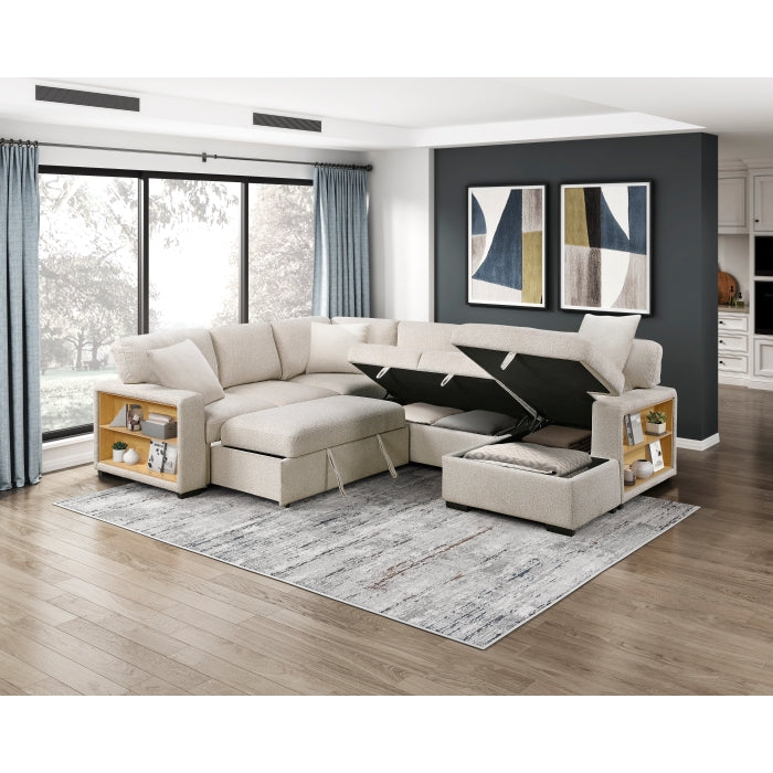Homelegance 9630BE*42LRC Pompano Beige Sectional with Right Chaise