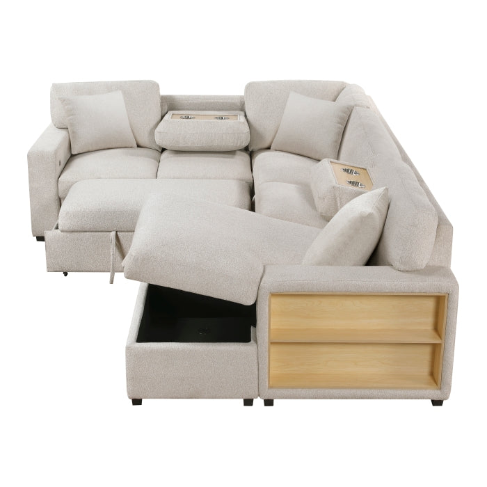 Homelegance 9630BE*42LRC Pompano Beige Sectional with Right Chaise