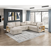 Homelegance 9630BE*4LC2R Pompano Beige Sectional with Left Chaise