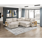 Homelegance 9630BE*4LC2R Pompano Beige Sectional with Left Chaise