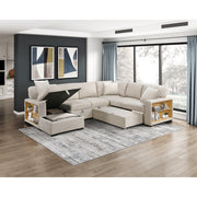 Homelegance 9630BE*4LC2R Pompano Beige Sectional with Left Chaise